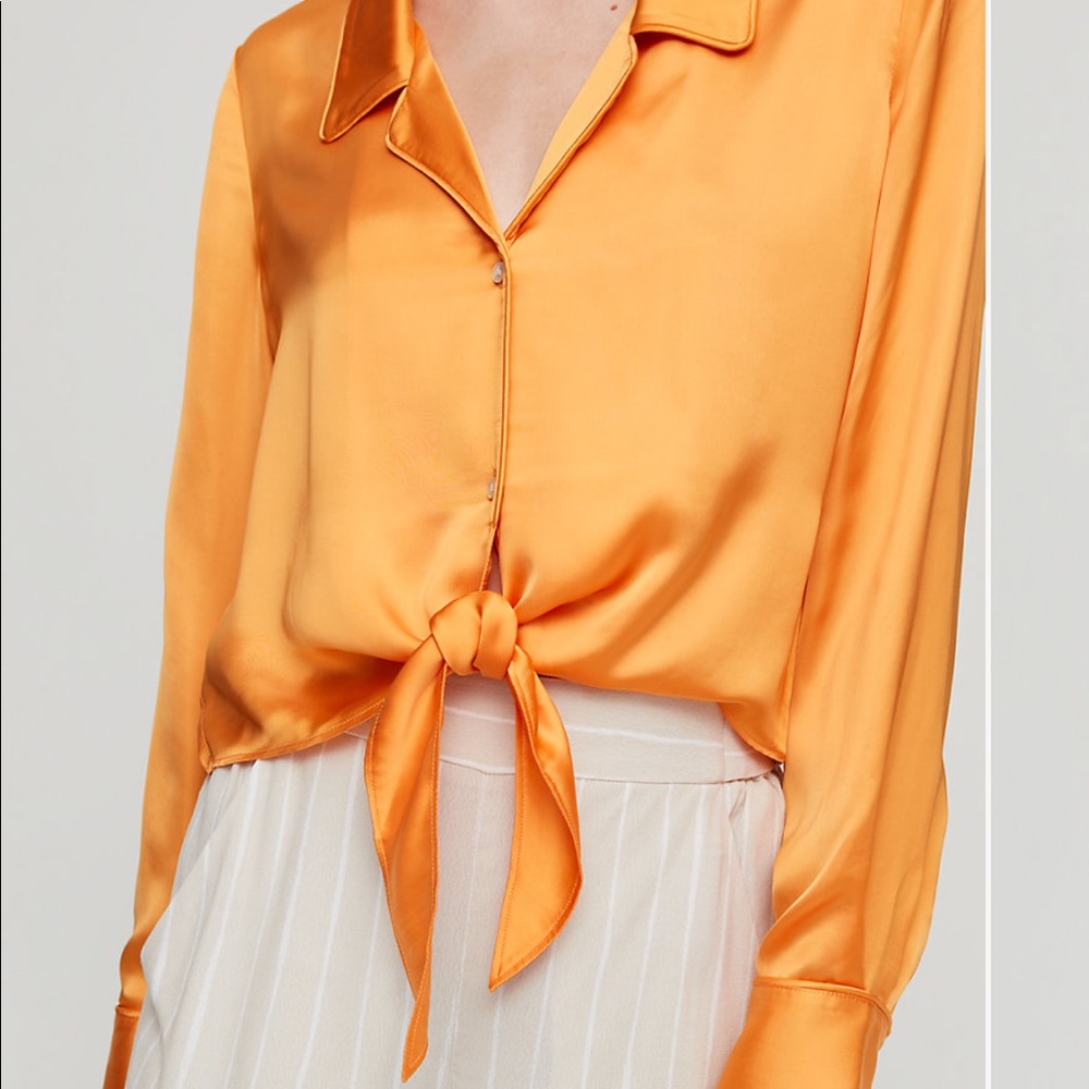 Wilfred Tie-Front Blouse Tuscan ☀️ brand new✨